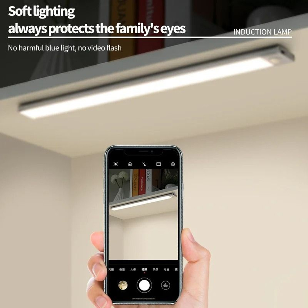 Ultra Thin LED Motion Sensor Cabinet Light Wireless Rechargeable Design 1