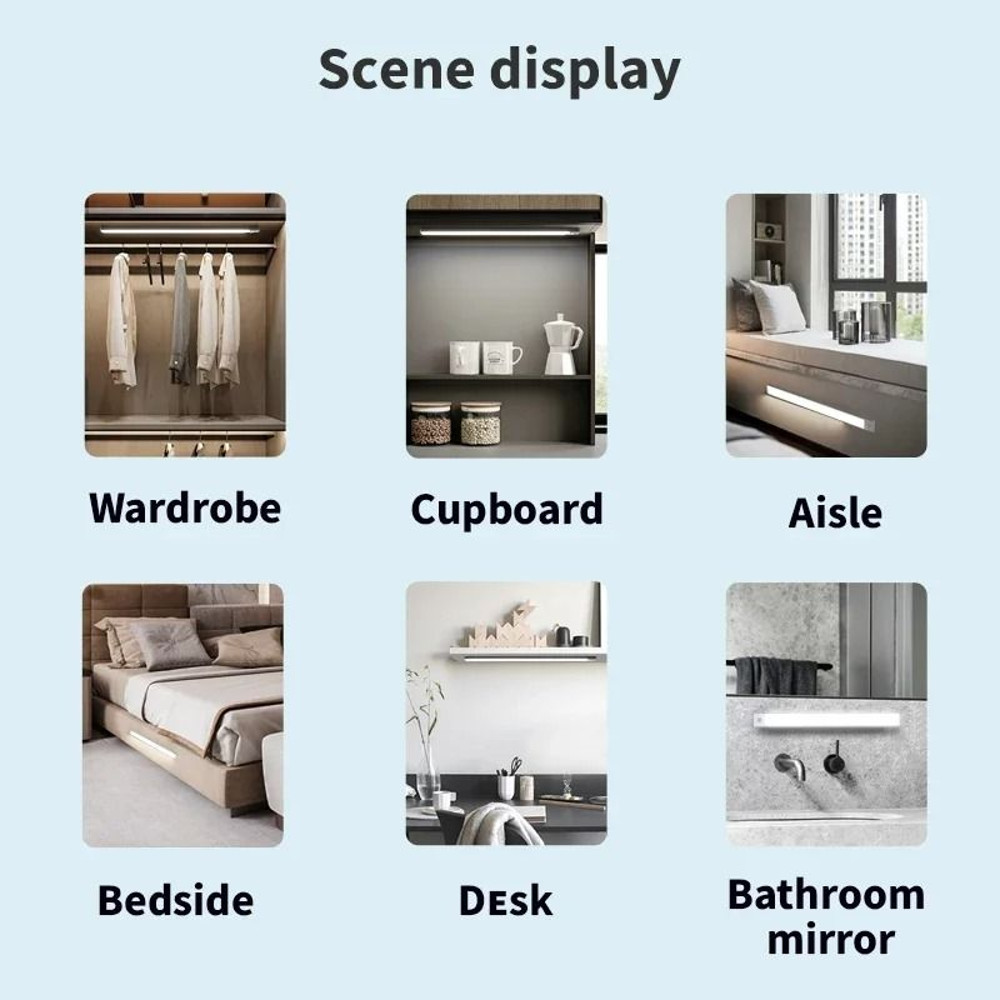 Ultra Thin LED Motion Sensor Cabinet Light Wireless Rechargeable Design 3