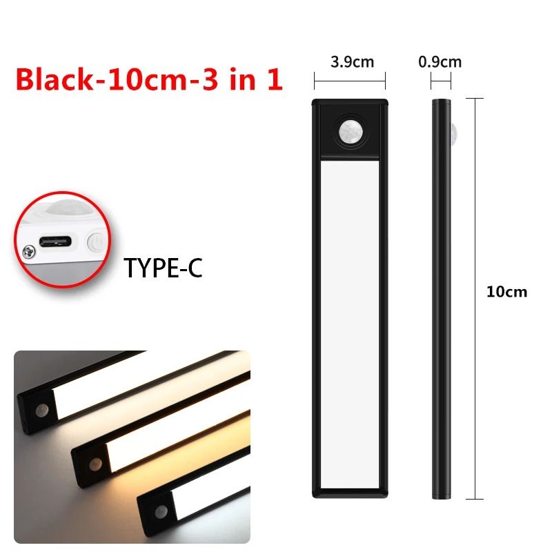 Ultra Thin LED Motion Sensor Cabinet Light Wireless Rechargeable Design 6