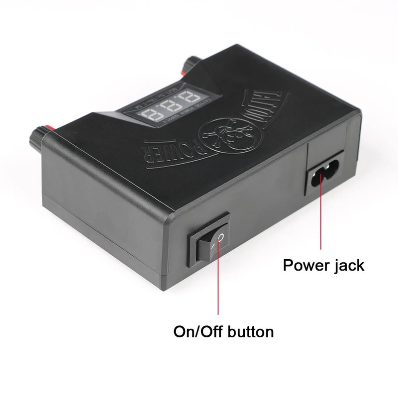 Digital Tattoo Power Supply Kit With Foot Pedal And Clip Cable 1