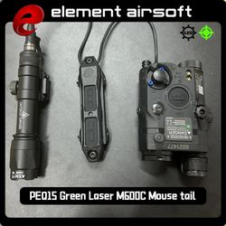 tactical flashlight and laser combo with dual control