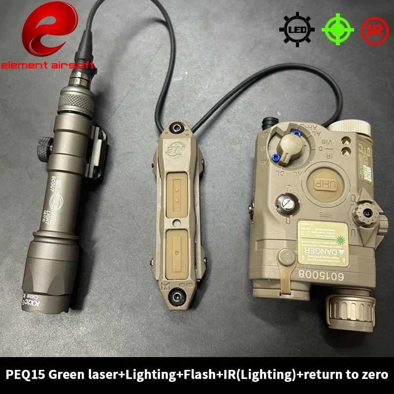 Tactical Flashlight And Laser Combo With Dual Control 12