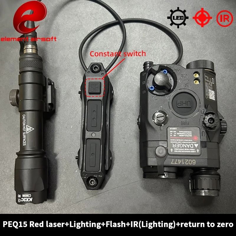 Tactical Flashlight And Laser Combo With Dual Control 15
