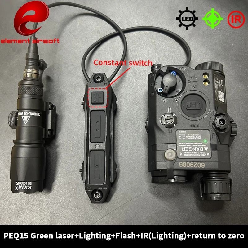 Tactical Flashlight And Laser Combo With Dual Control 17