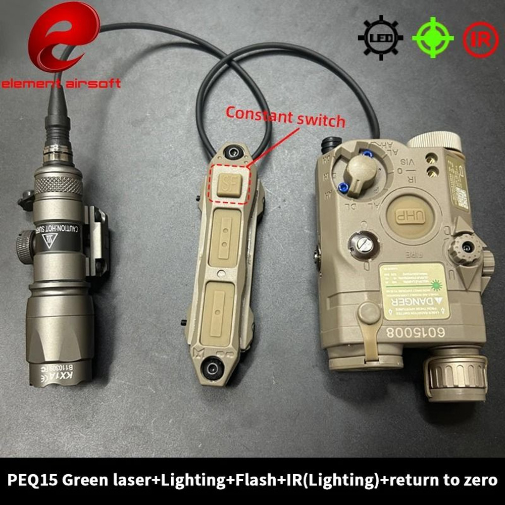Tactical Flashlight And Laser Combo With Dual Control 18