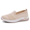 Breathable Knitted Wedge Heel Slip On Sneakers For Women 7