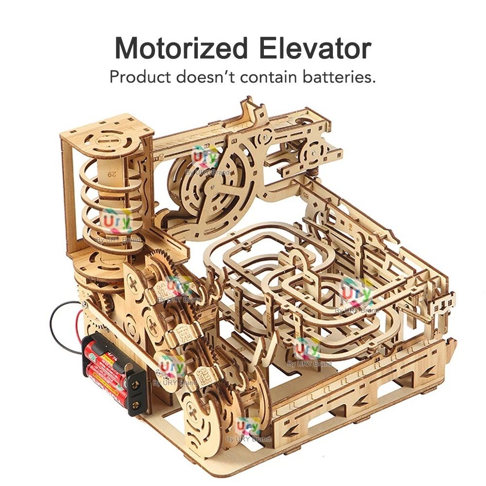 3D Wooden Catapult Marble Run Puzzle For Teens And Adults 2