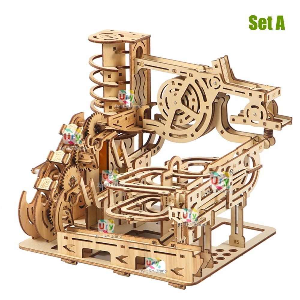 3D Wooden Catapult Marble Run Puzzle For Teens And Adults 7