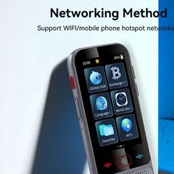 smart voice translator device with 139 online languages and offline translation for business and travel