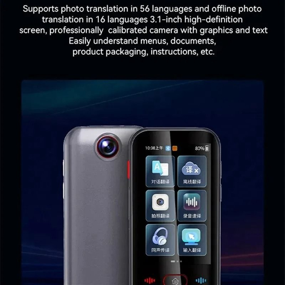 Smart Voice Translator Device With 139 Online Languages And Offline Translation For Business And Tr 1