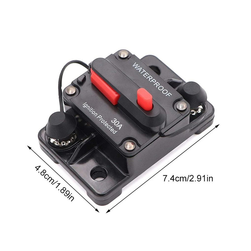Waterproof Resettable Circuit Breaker Fuse For Car Boat RV And DC Systems 5