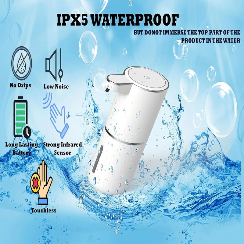 Automatic Foam Soap Dispenser With USB Rechargeable Touchless Sensor 4