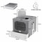 Foldable Enclosed Cat Litter Box With Sifting Drawer Front And Top Entry 4