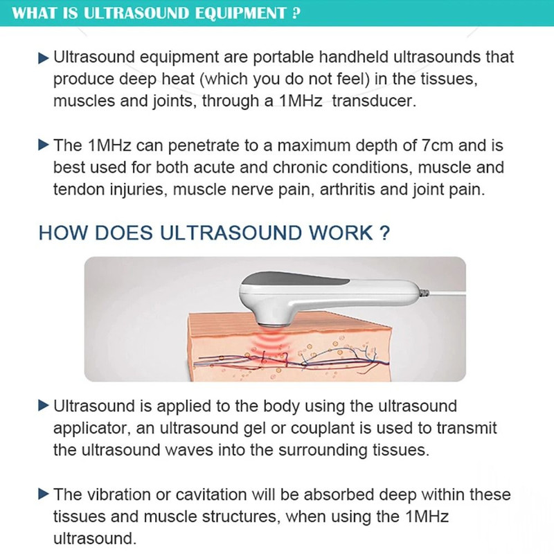 Ultrasound Physiotherapy Massage Device 1 MHz Deep Muscle And Joint Pain Relief 5