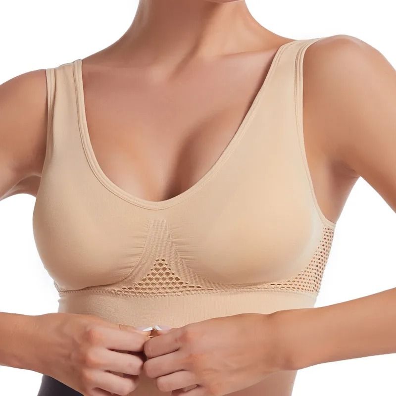 Plus Size Seamless Push Up Sports Bra High Comfort Breathable 7