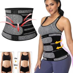 neoprene sweat waist trainer corset trimmer belt for workout and back support
