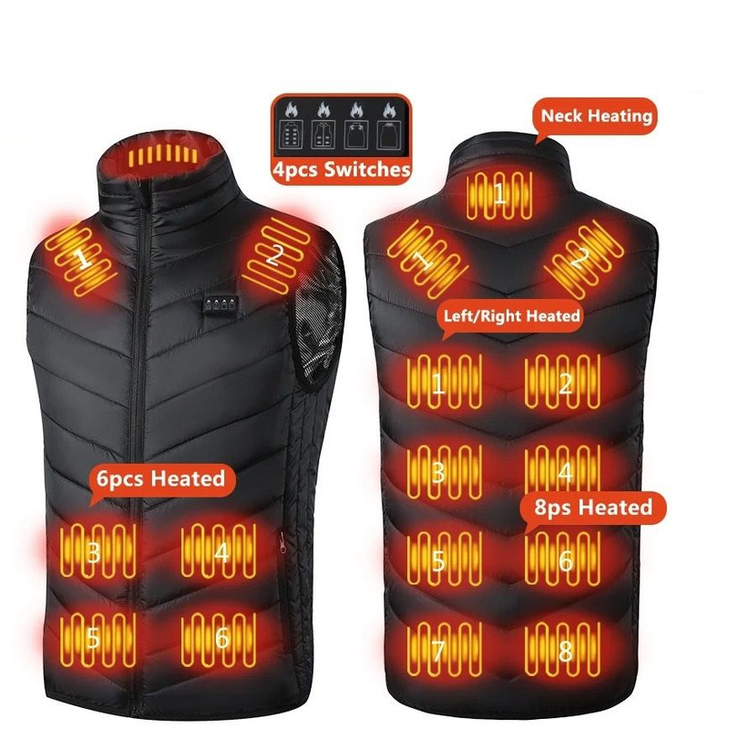 Winter Heated Vest Rechargeable Thermal Jacket For Men And Women 0