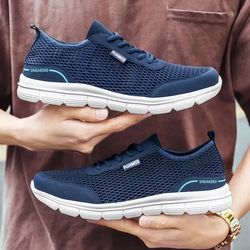 mens lightweight breathable mesh running sneakers