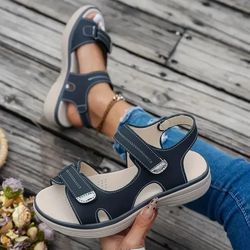 womens lightweight plus size wedge platform summer sandals