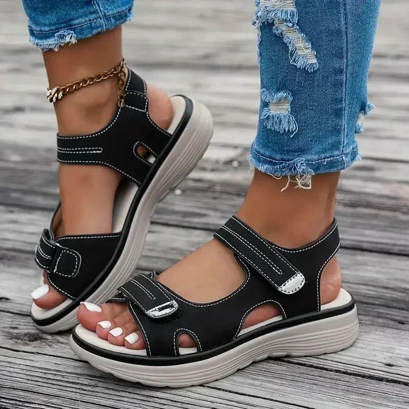 Womens Lightweight Plus Size Wedge Platform Summer Sandals 1