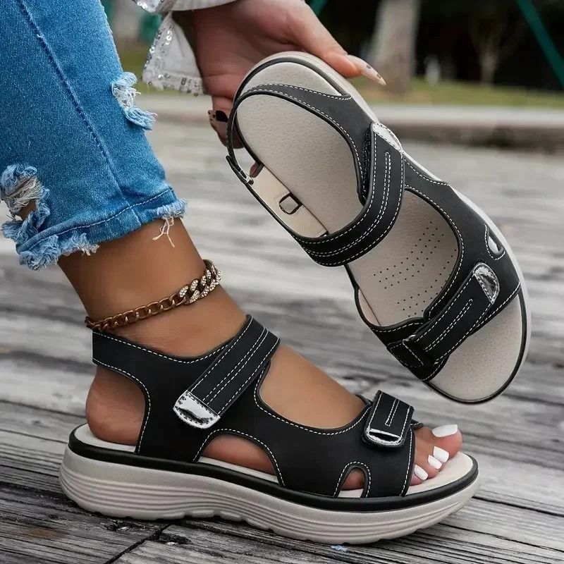 Womens Lightweight Plus Size Wedge Platform Summer Sandals 2