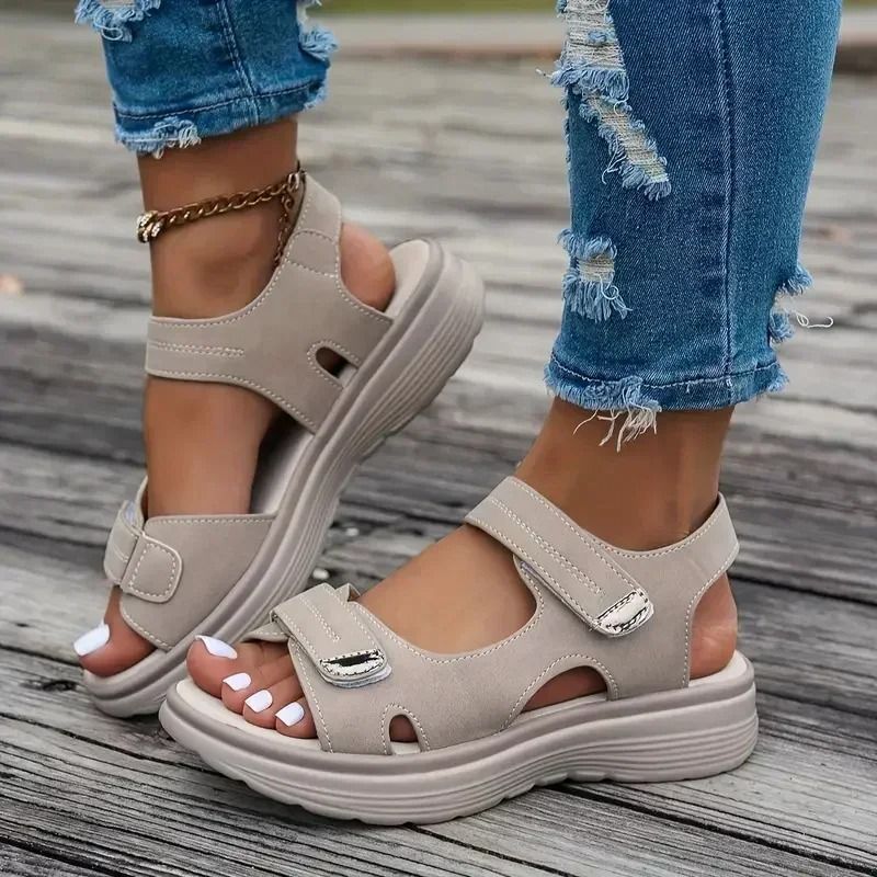 Womens Lightweight Plus Size Wedge Platform Summer Sandals 5