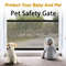 No Drill Mesh Safety Gate Foldable Pet Barrier Indoor Hook Lock Fence 1