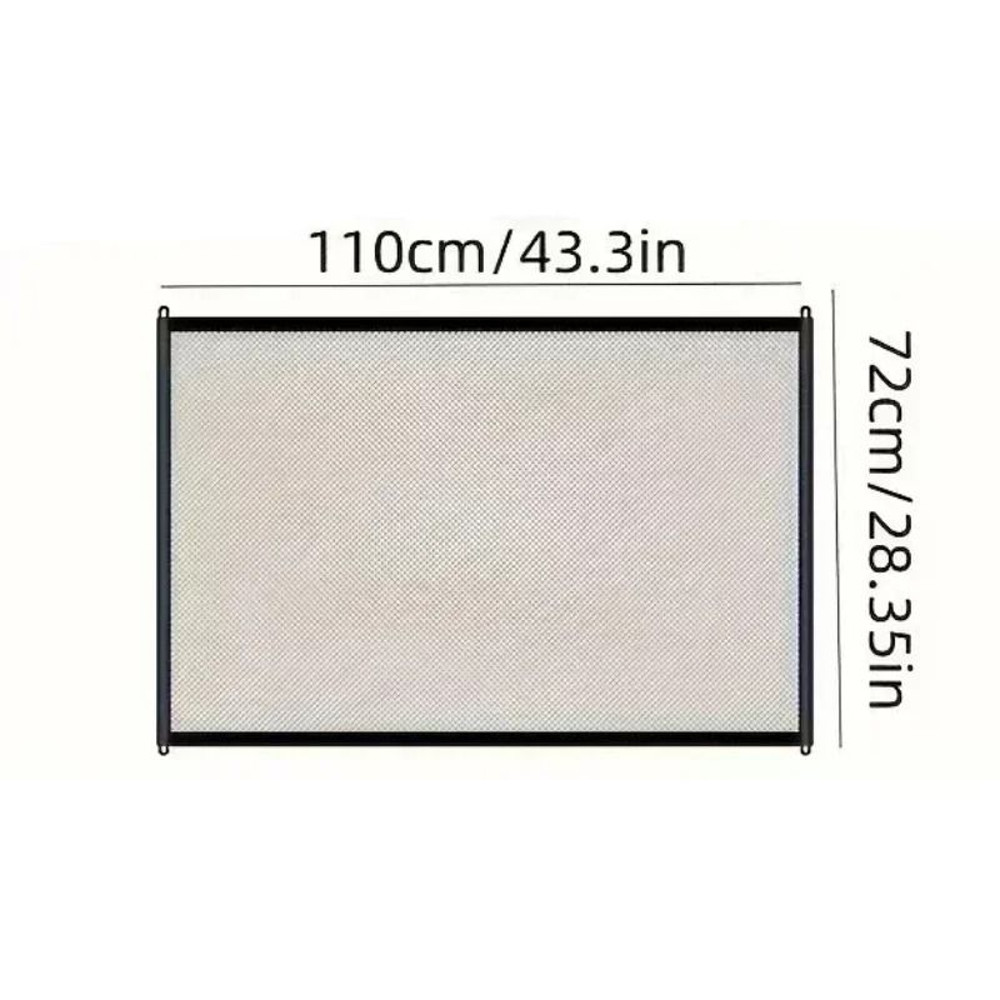 No Drill Mesh Safety Gate Foldable Pet Barrier Indoor Hook Lock Fence 6