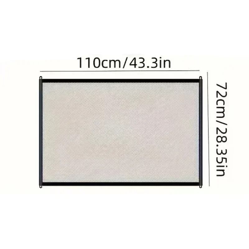 No Drill Mesh Safety Gate Foldable Pet Barrier Indoor Hook Lock Fence 6