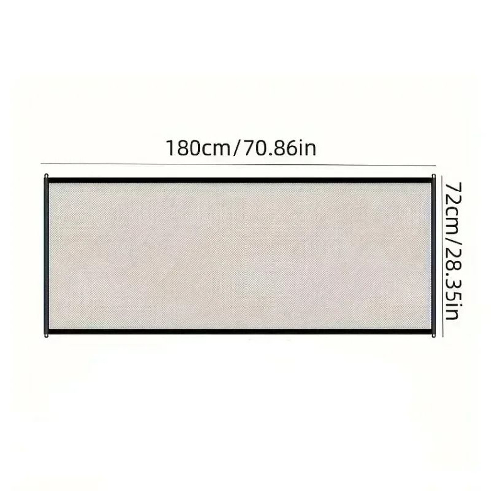 No Drill Mesh Safety Gate Foldable Pet Barrier Indoor Hook Lock Fence 7