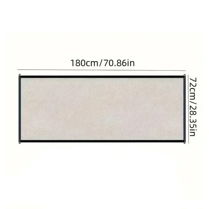 No Drill Mesh Safety Gate Foldable Pet Barrier Indoor Hook Lock Fence 7