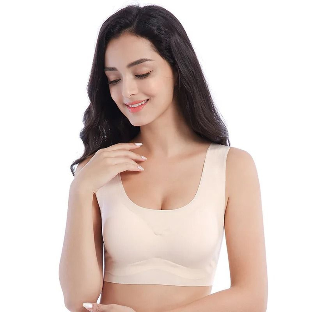 Seamless Nursing Bra Plus Size Adjustable Sleep Bra With Soft Padding 3