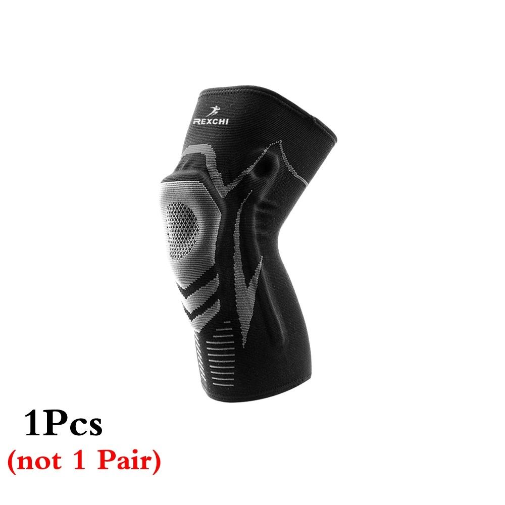 Knee Compression Sleeve With Side Spring Stabilizers And Patella Gel Pad Support 4