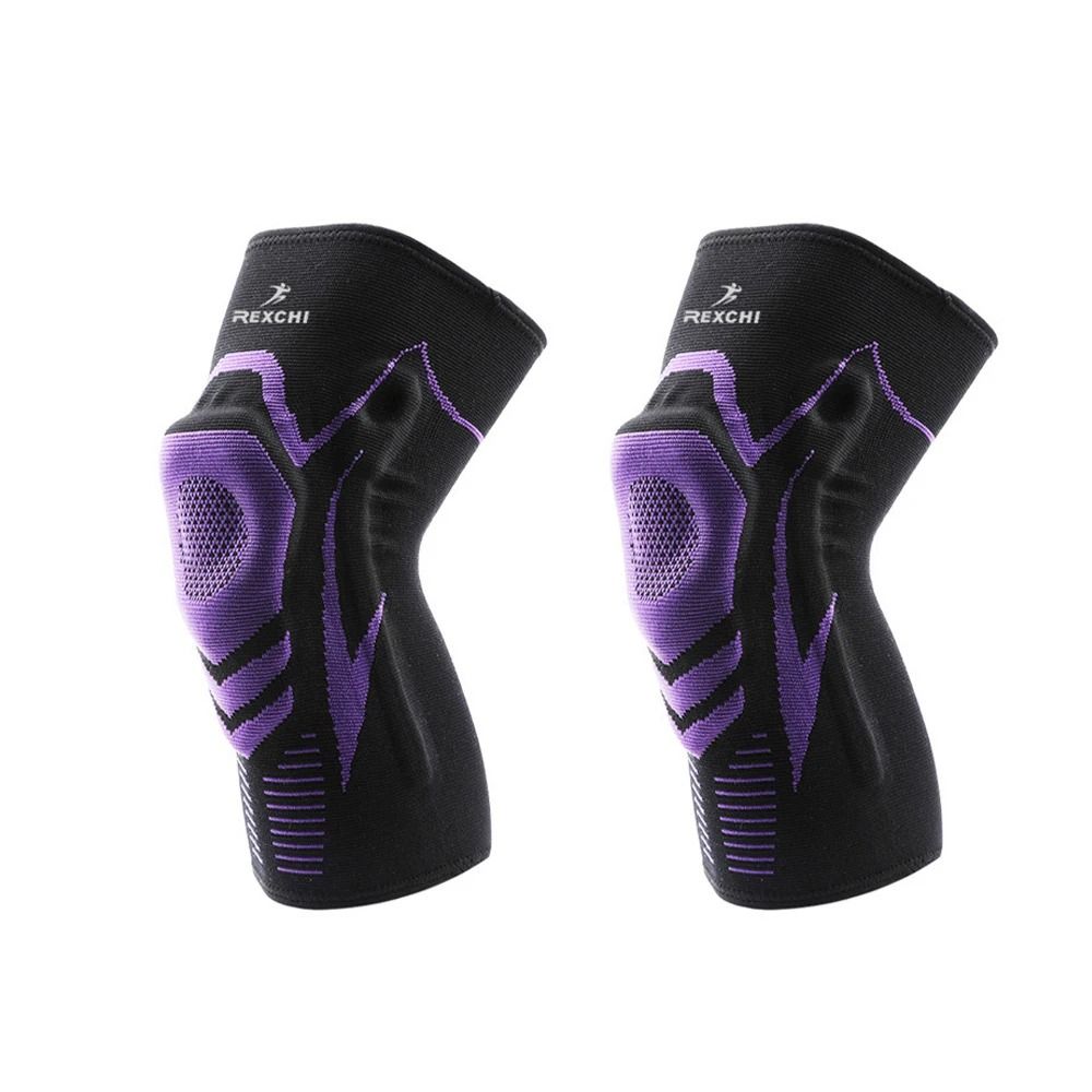 Knee Compression Sleeve With Side Spring Stabilizers And Patella Gel Pad Support 6