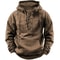 Mens Retro Hooded Casual Jacket Loose Fit Autumn Winter Outdoor 6