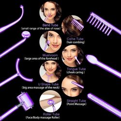 7-in-1 high frequency electrode skin care wand machine