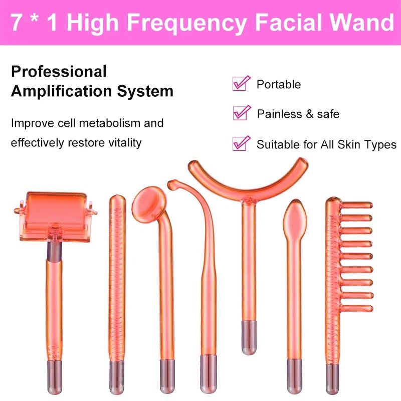7in1 High Frequency Electrode Skin Care Wand Machine 1