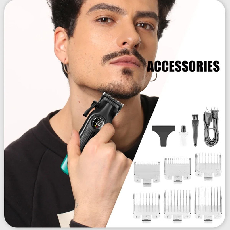 Professional Cordless Hair Clipper With Ceramic Blade And LED Display 4
