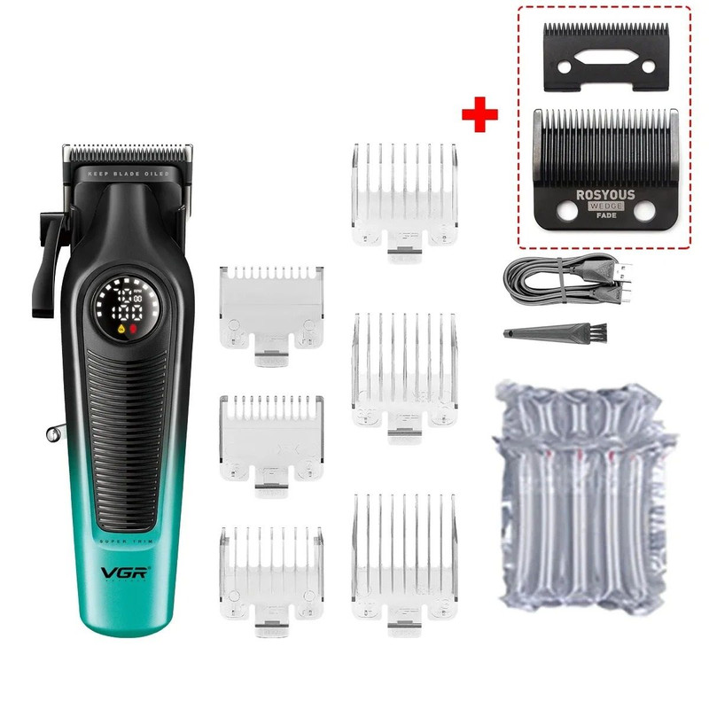 Professional Cordless Hair Clipper With Ceramic Blade And LED Display 7