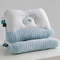 Feather Velvet Whole Head Neck Pillow Elastic Partition Support 7