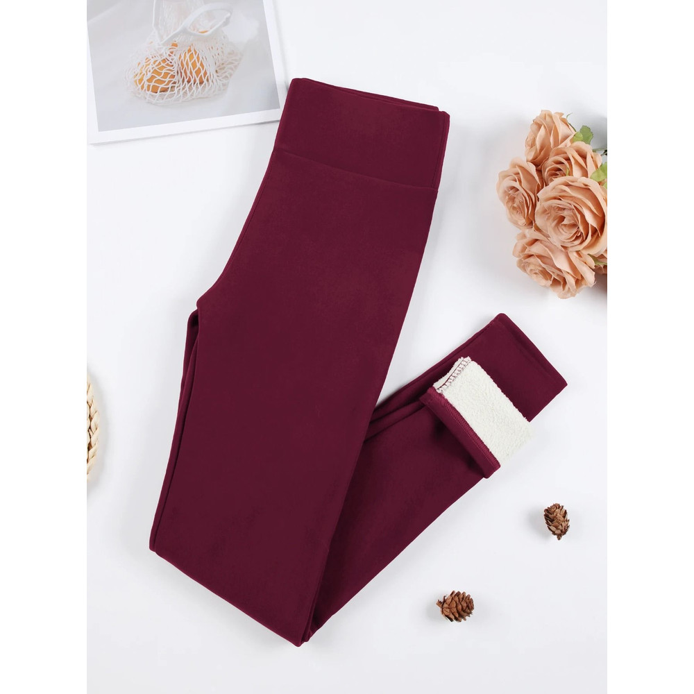 Winter Warm High Waist Skinny Stretch Leggings For Women 5