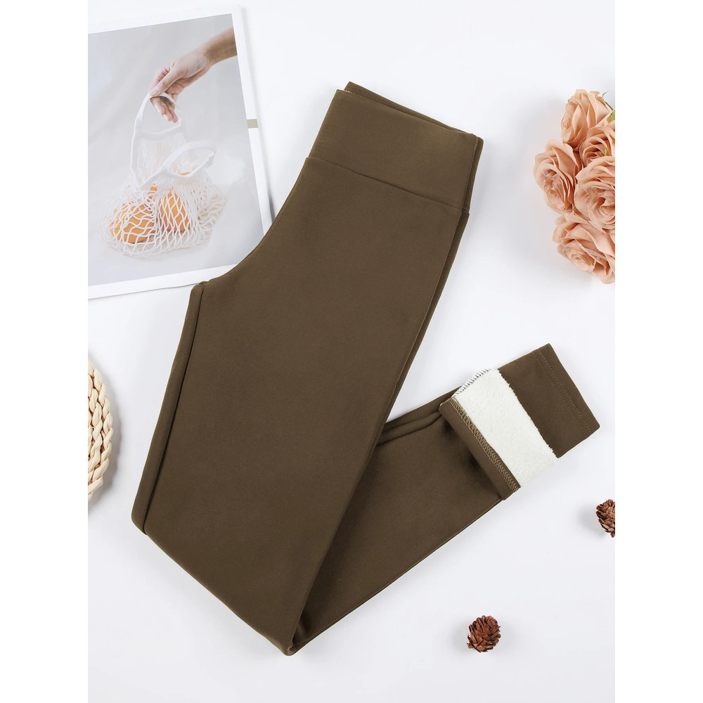 Winter Warm High Waist Skinny Stretch Leggings For Women 7