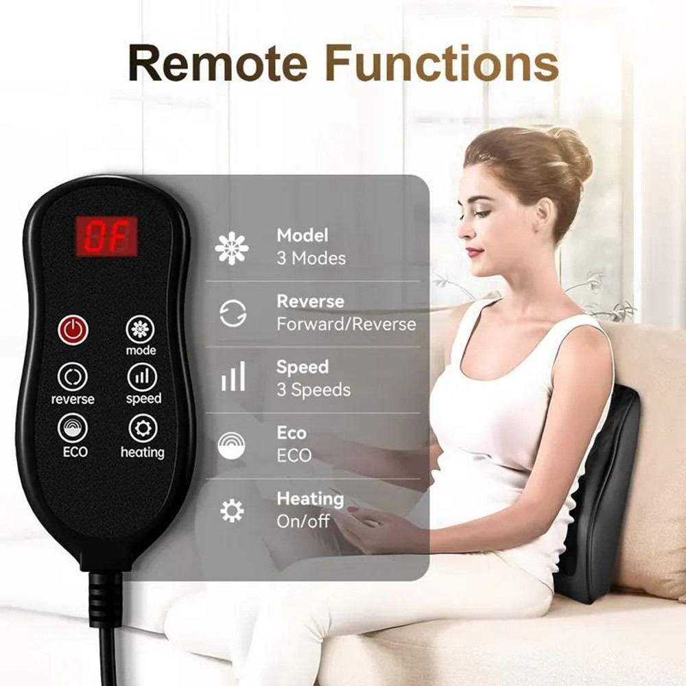 3Speed Vibration Heating Neck Pillow Massager For Shoulder Neck Back Relief 1