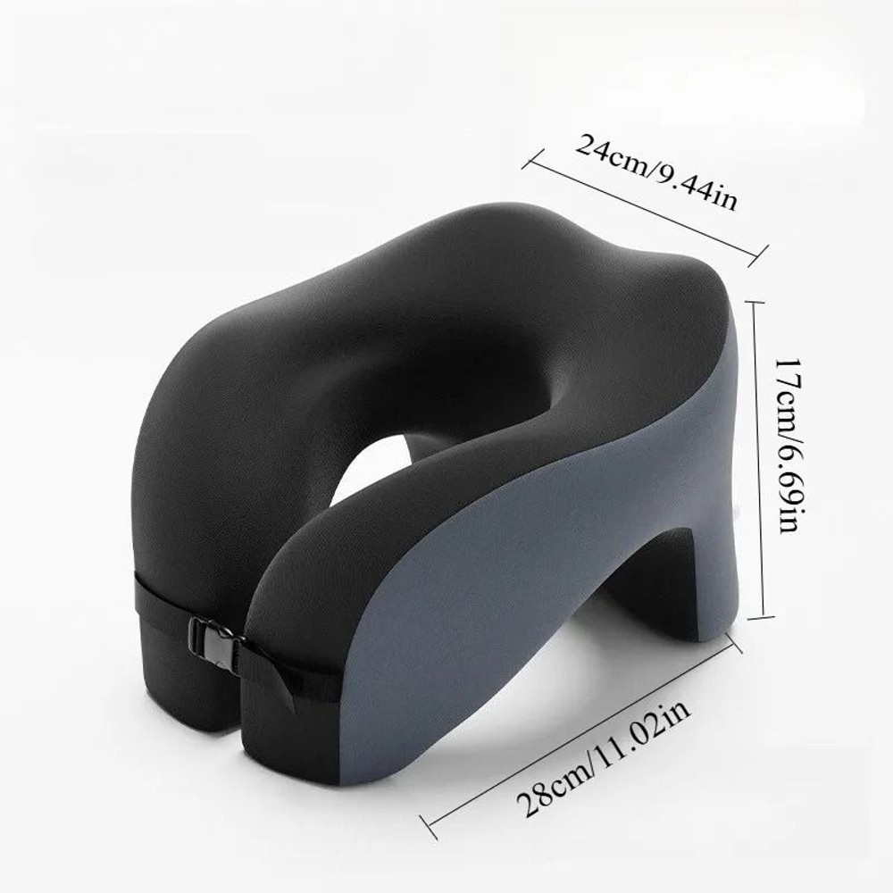 Memory Foam UShaped Travel Neck Pillow With Cervical Support 0