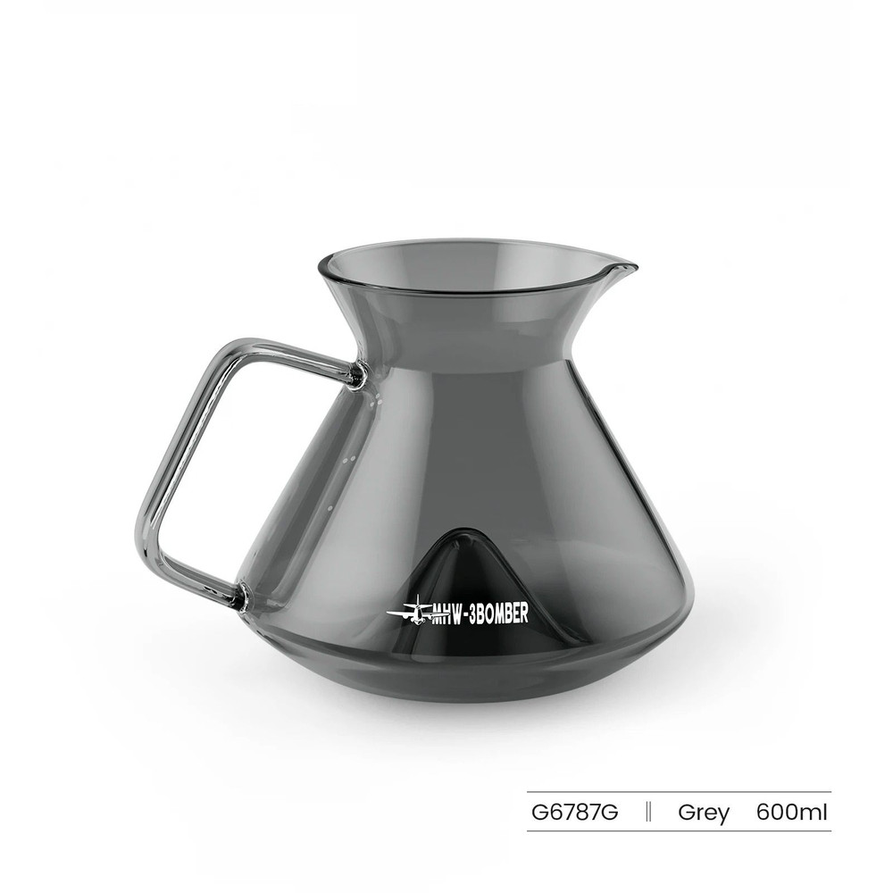 Borosilicate Glass Pour Over Coffee Server With Handle 360ml Or 600ml 8