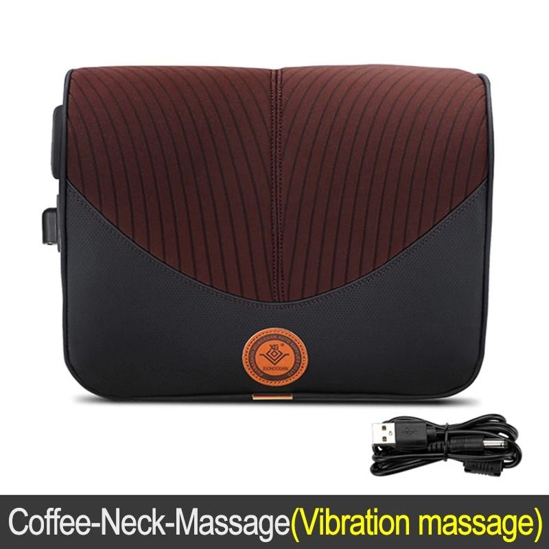 Car Massage Pillow With Heat And Vibration Neck And Lumbar Support 7