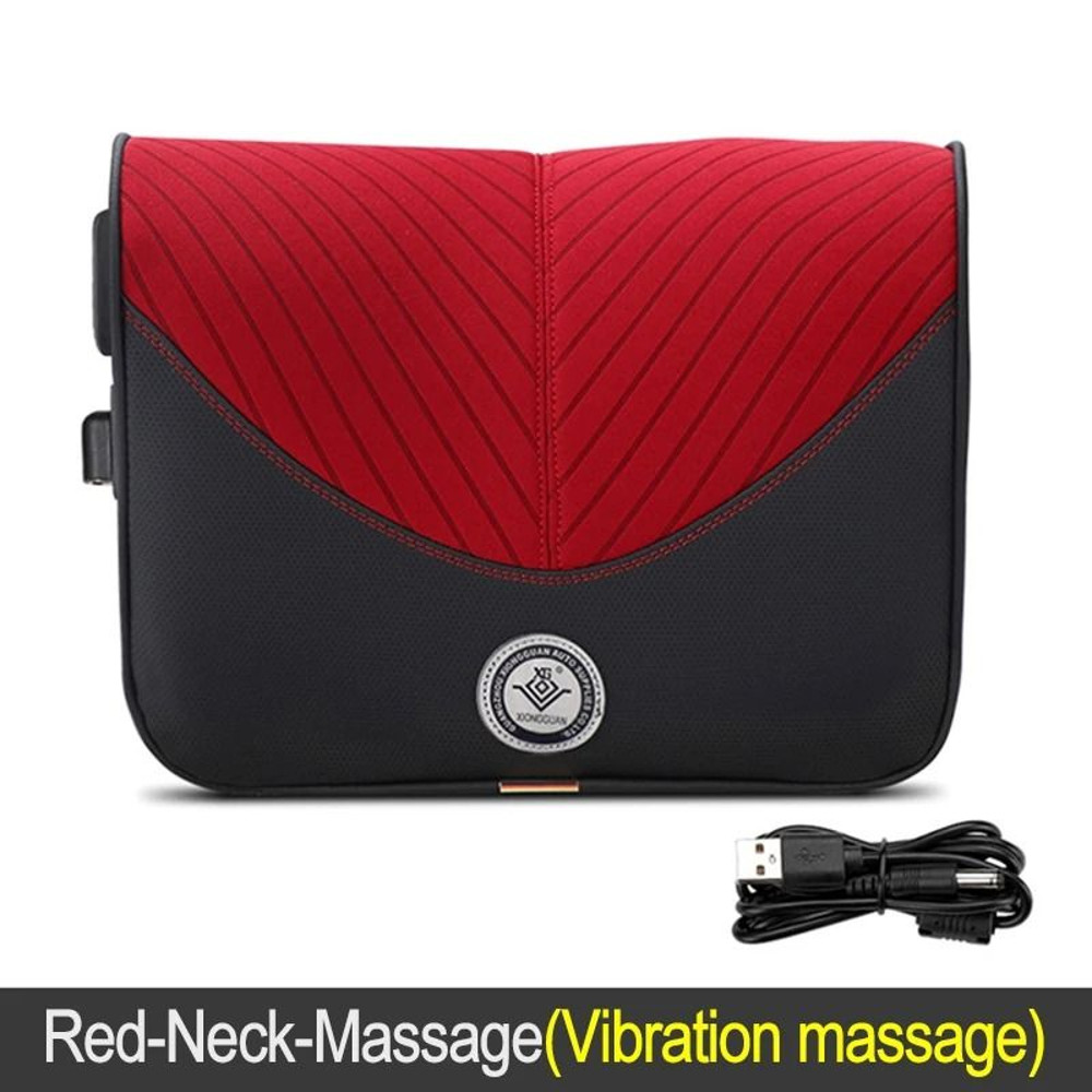 Car Massage Pillow With Heat And Vibration Neck And Lumbar Support 9