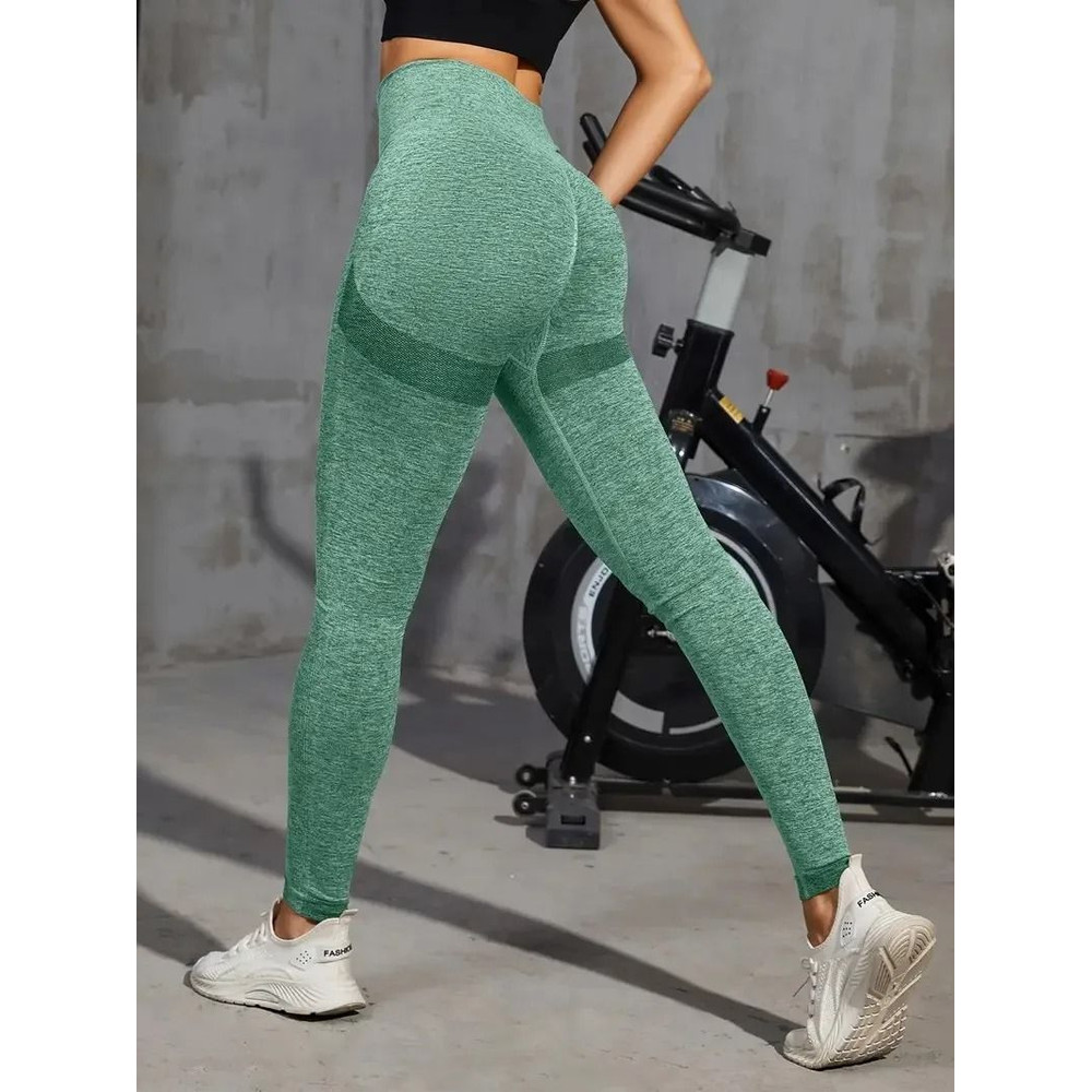 Solid Color Seamless High Waist Yoga Leggings Women Workout Pants 9