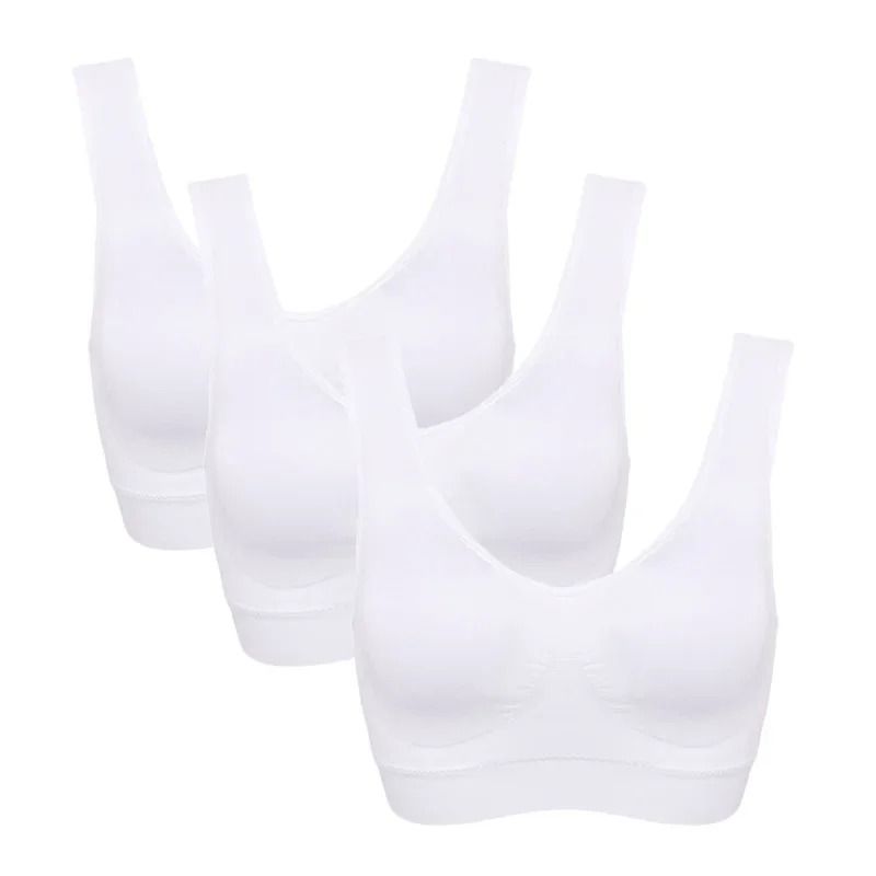 3Pack Seamless Wireless Push Up Bra Set Comfort Fit Plus Sizes 5