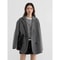 Womens Woolen Double Breasted Coat Loose Fit Retro Style Outerwear 4